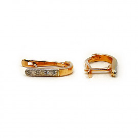 Серьги из золота с цирконом 01-200177282