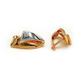 Золоті сережки з цирконом 01-200342682