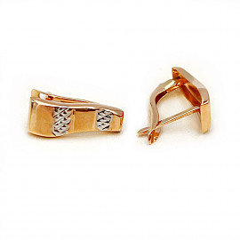 Серьги из красного с белым золота 01-200570382