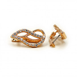 Серьги из золота с цирконом 01-200737982