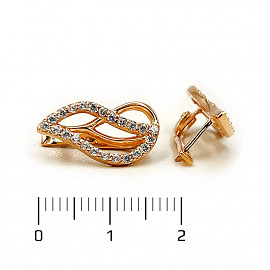 Серьги из золота с цирконом