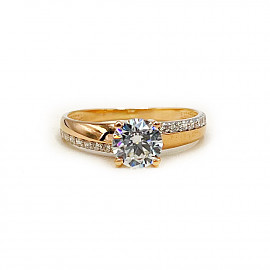 Кольцо из золота с цирконом 01-200819882