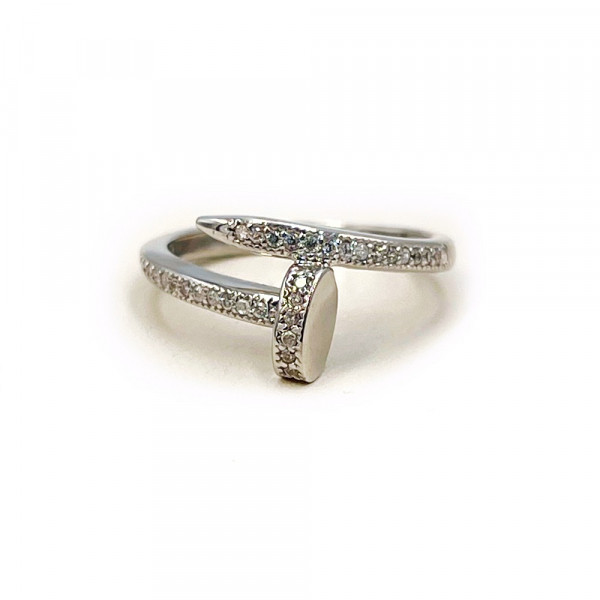 Золота каблучка з цирконом