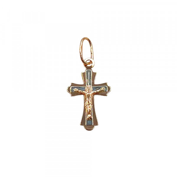 Золотий хрестик червоного з білим кольору