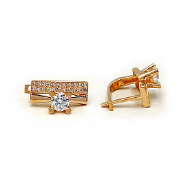 Сережки з золота з цирконом 01-200936782