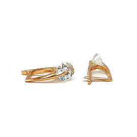 Серьги из золота в красном цвете с цирконом 01-200953682