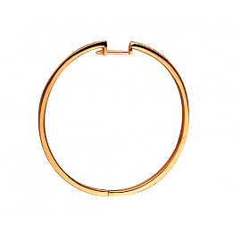 Золотые серьги красного цвета с цирконом