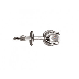 Серьги из белого золота с цирконом