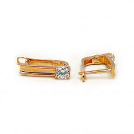 Серьги из золота с цирконом 01-200562583