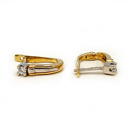 Серьги из золота с цирконом 01-200589883