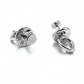 Сережки з золота у білому кольорі