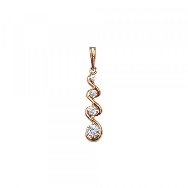 Кулон з золота з цирконом