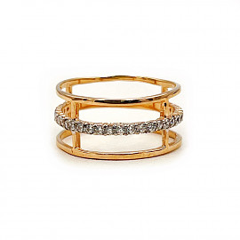 Золота каблучка з цирконом 01-200863083
