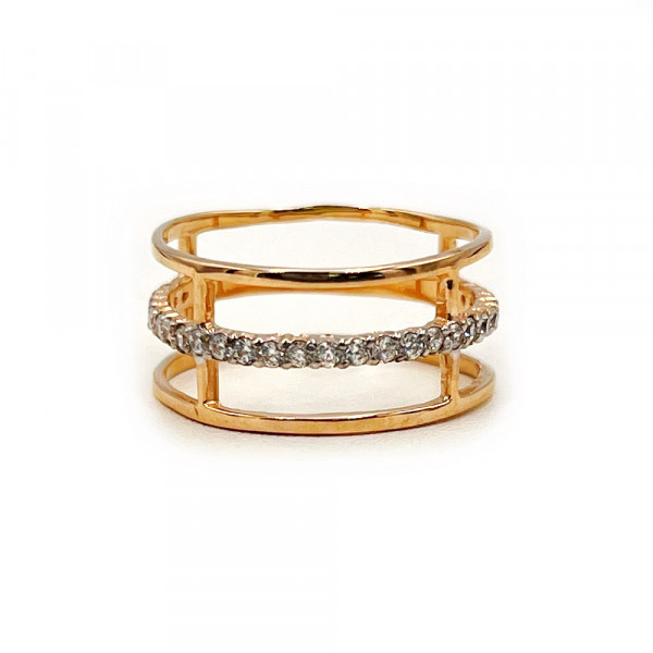 Золота каблучка з цирконом