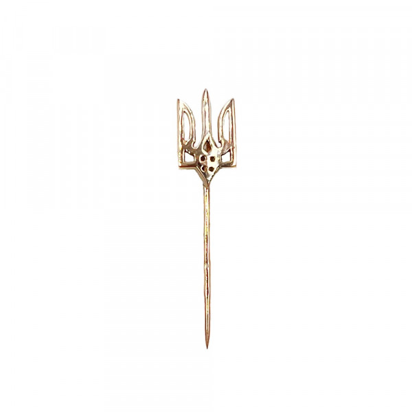 Шпилька з золота червоного кольору «Тризуб»