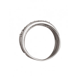 Золотое кольцо в белом цвете с цирконом