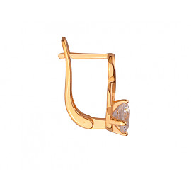 Золотые серьги с цирконом