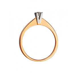 Золота каблучка з жовтим діамантом