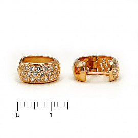 Серьги из золота с цирконом