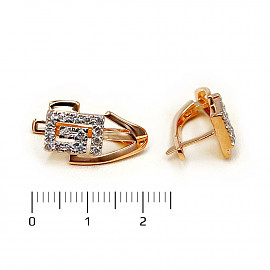 Серьги из золота с цирконом