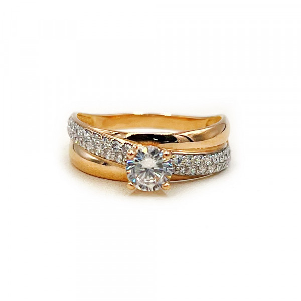 Кольцо из золота с цирконом