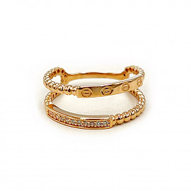 Золота каблучка з цирконом 01-200796884