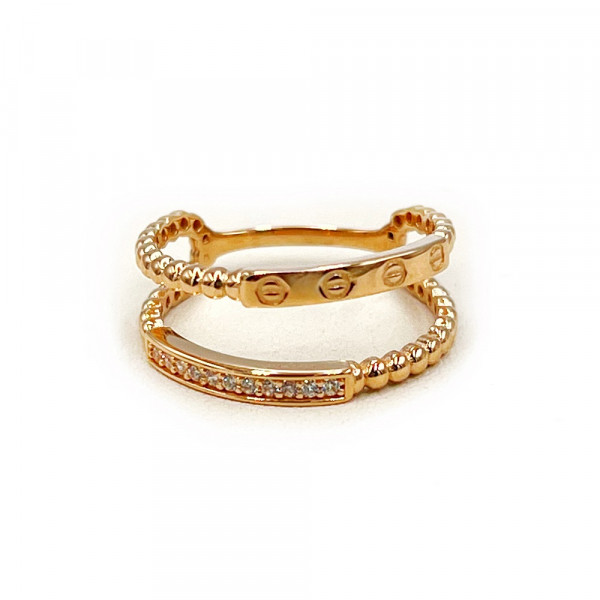 Золота каблучка з цирконом