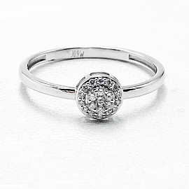 Кольцо из золота с белыми бриллиантами 01-200805784