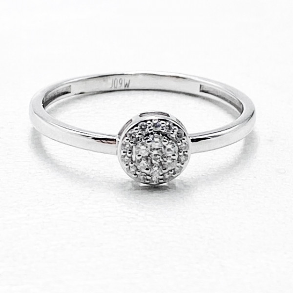 Кольцо из золота с белыми бриллиантами