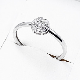 Кольцо из золота с белыми бриллиантами