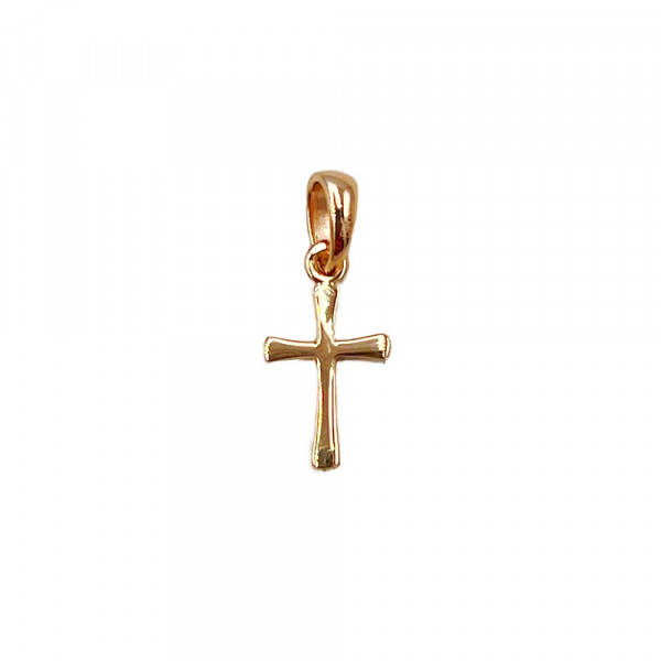 Крестик из золота в красном цвете