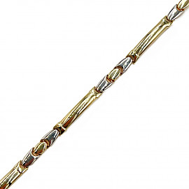 Браслет з золота у жовтому з білим кольорі 01-200893384