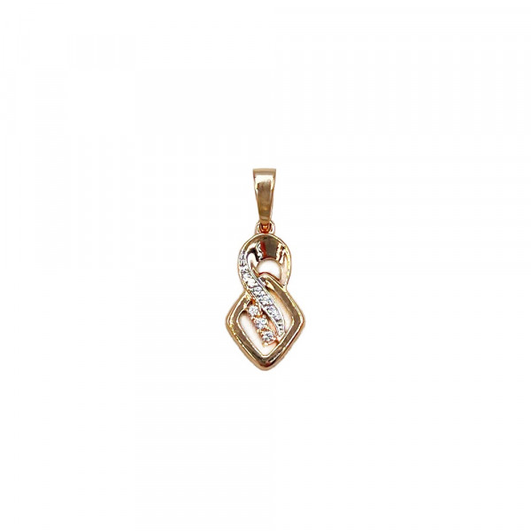 Золотий кулон з цирконом