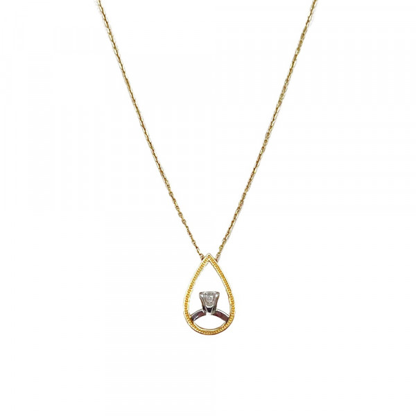 Колье из золота с цирконом