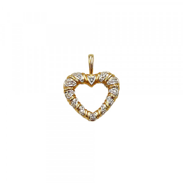 Кулон из золота с цирконом «Сердце»