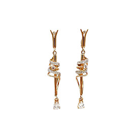Серьги из золота с цирконом 01-200475685