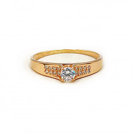 Каблучка з золота з цирконом 01-200799785