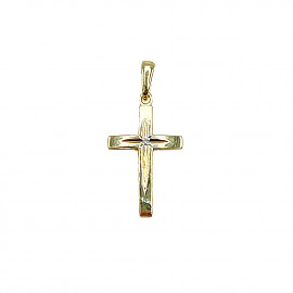 Крестик из золота с цирконом 01-200806085