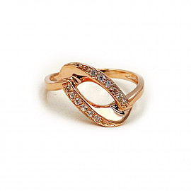 Золота каблучка з цирконом 01-200809085