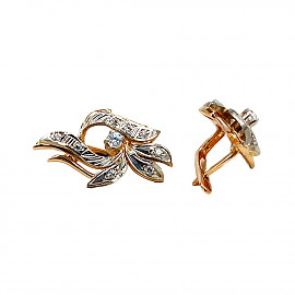 Сережки з золота з цирконом 01-200838985