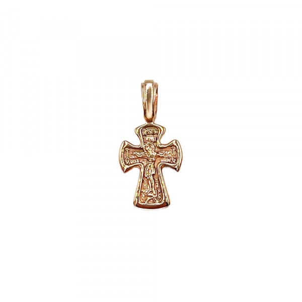 Хрестик з золота у червоному кольорі