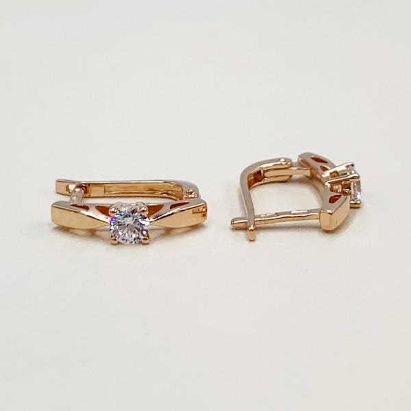 Серьги из золота с цирконом