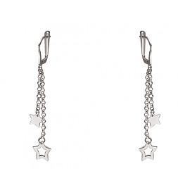 Золотые серьги в белом цвете «Звезды» 01-200055186