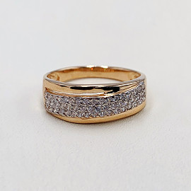 Золотое кольцо с цирконом 01-200056186