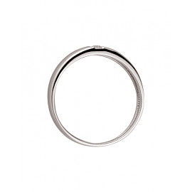 Каблучка з білого золота з білим діамантом