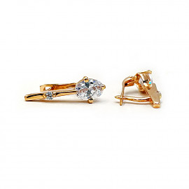 Серьги из золота с цирконом 01-200332486