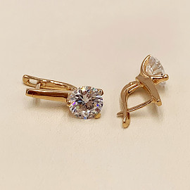 Серьги из золота в красном цвете с цирконом 01-200359886