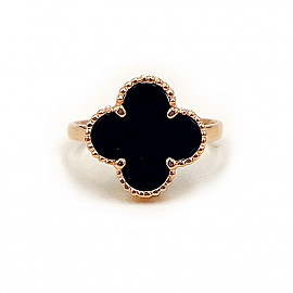 Каблучка з золота з цирконом «Конюшина» 01-200744086