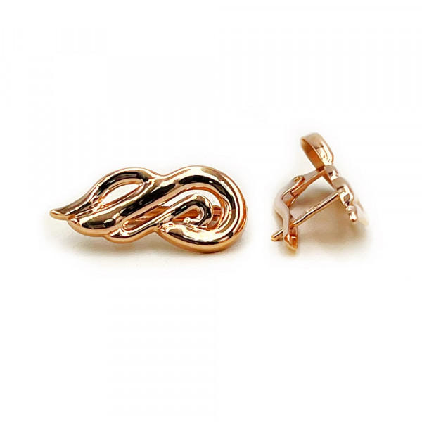 Сережки з золота у червоному кольорі