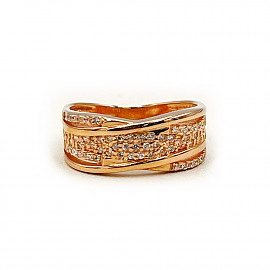 Золотое кольцо с цирконом 01-200819886